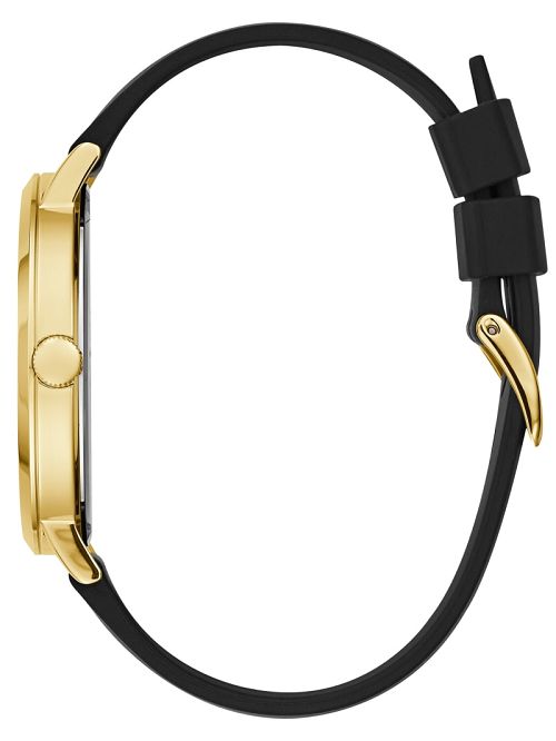 Guess Black and Gold-Tone Analog Watch Zwart | GUESS-SN31640