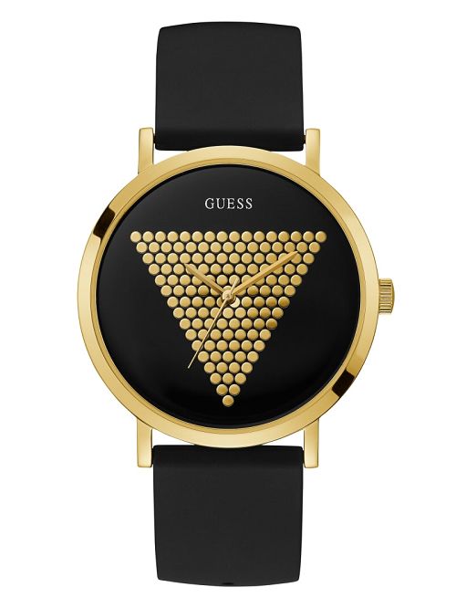 Guess Black and Gold-Tone Analog Watch Zwart | GUESS-SN31640