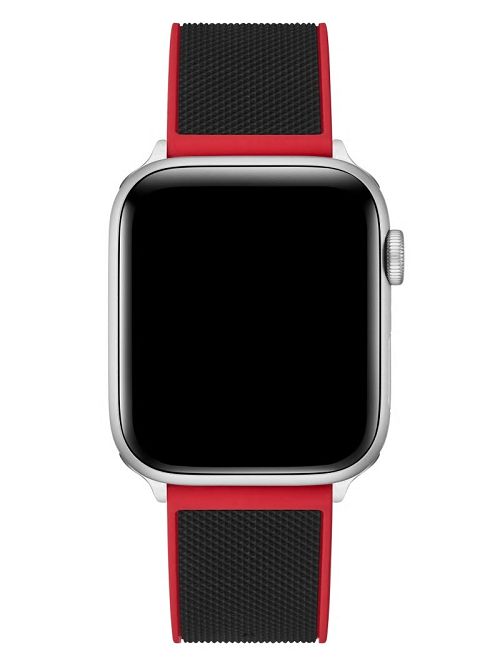 Guess Black and Red Silicone 42-45 mm Band for Apple Watch® Multi | GUESS-SN31618