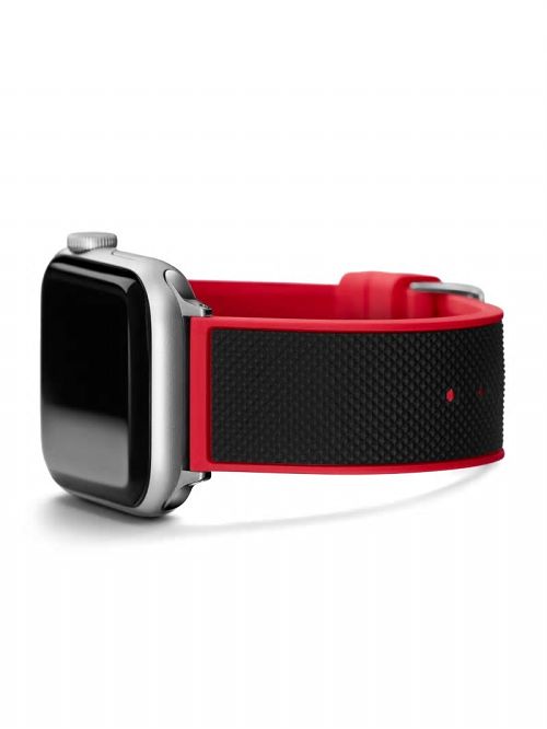 Guess Black and Red Silicone 42-45 mm Band for Apple Watch® Multi | GUESS-SN31618