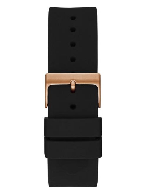 Guess Black and Rose Gold-Tone Multifunction Watch Zwart | GUESS-SN31613