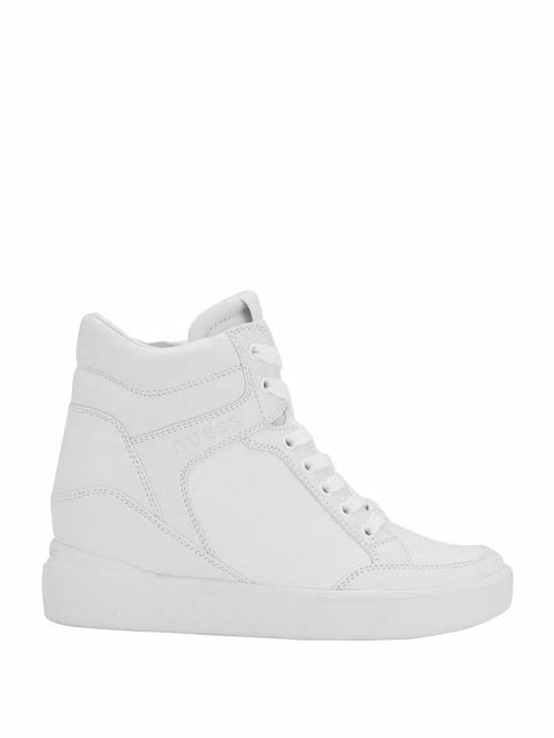 Guess Blairin Rhinestone Logo Wedge Sneakers Wit | GUESS-SN29544