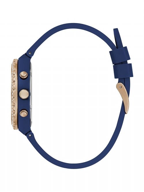 Guess Blue SIlicon Multifunction Watch Goud | GUESS-SN29987