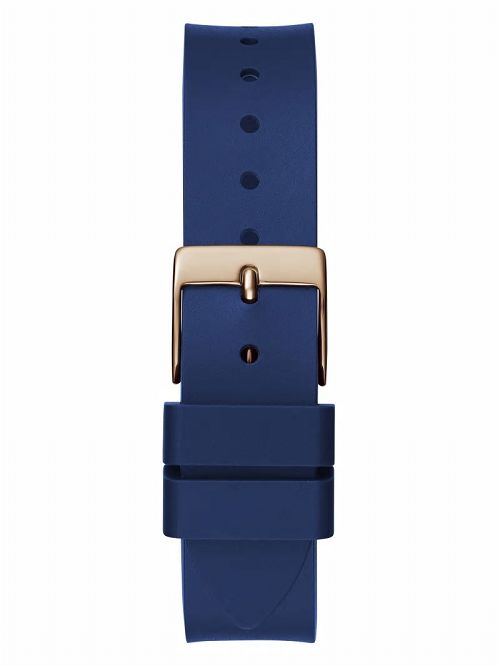 Guess Blue SIlicon Multifunction Watch Goud | GUESS-SN29987
