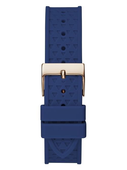 Guess Blue SIlicon Multifunction Watch Goud | GUESS-SN29993