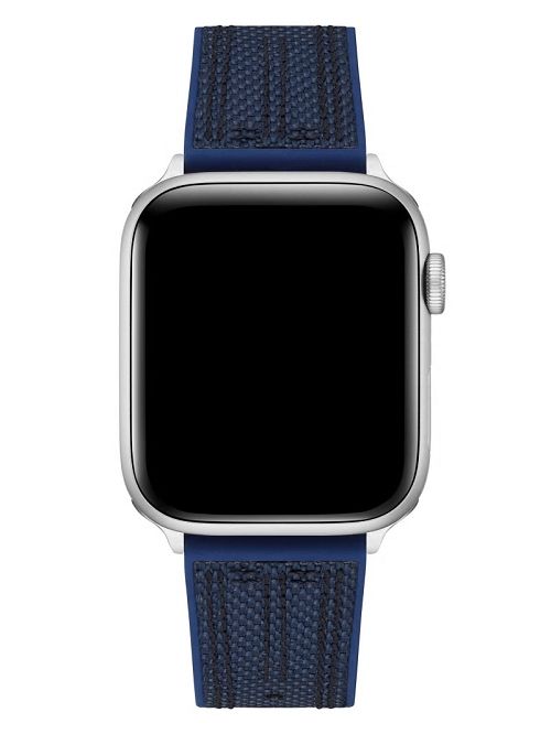 Guess Blue and Black Woven 42-45 mm Band for Apple Watch® Grijs | GUESS-SN31630