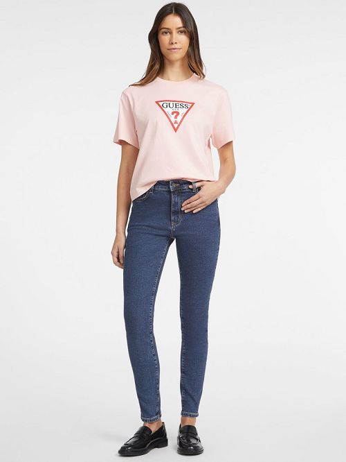 Guess Boxy Iconic Tee Roze | GUESS-SN27115