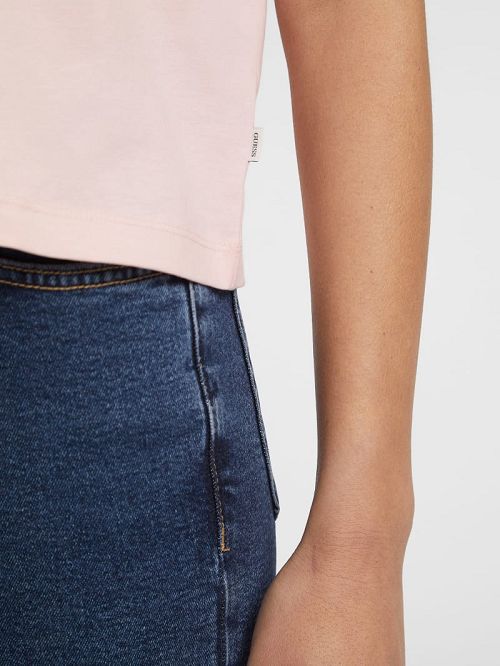 Guess Boxy Iconic Tee Roze | GUESS-SN27115