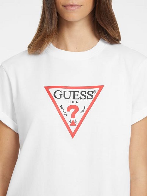 Guess Boxy Iconic Tee Wit | GUESS-SN27142