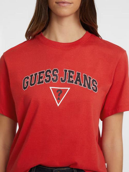 Guess Boxy Logo Tee Rood | GUESS-SN27450