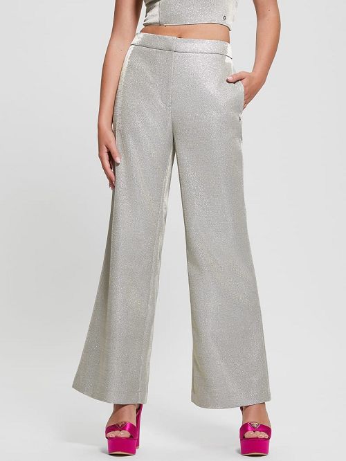 Guess Brisilda Shimmering Pants Beige | GUESS-SN28194