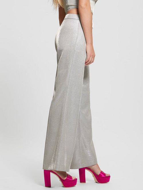 Guess Brisilda Shimmering Pants Beige | GUESS-SN28194