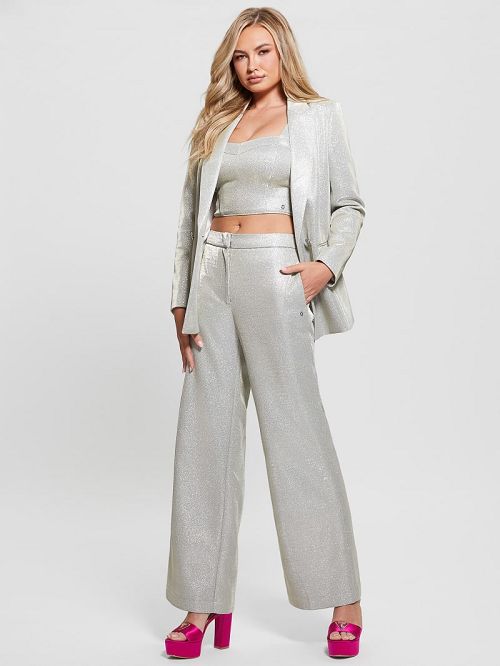 Guess Brisilda Shimmering Pants Beige | GUESS-SN28194
