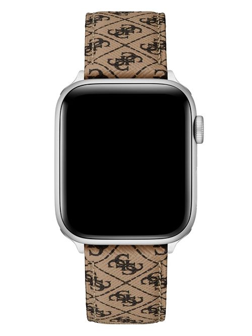 Guess Brown Logo Leather 42-45 mm Band for Apple Watch® Bruin | GUESS-SN31623