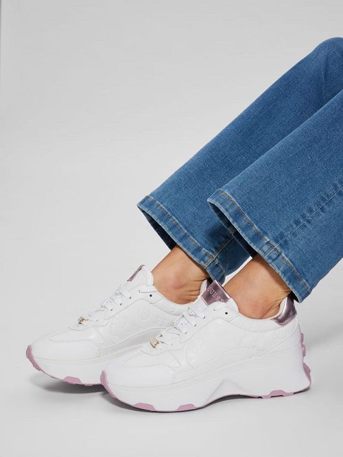 Guess Calebb Signature Sneakers Wit | GUESS-SN29535