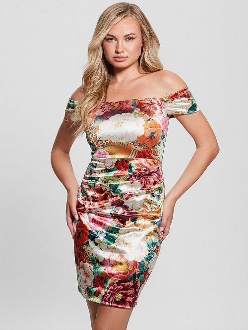 Guess Camila Off-the-Shoulder Dress Multi | GUESS-SN26719