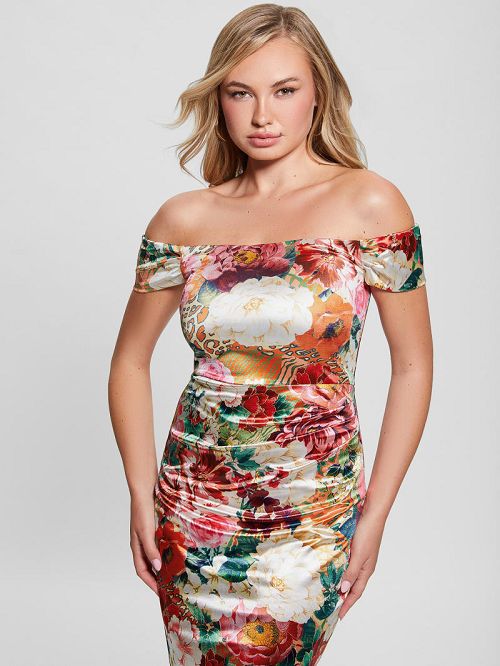 Guess Camila Off-the-Shoulder Dress Multi | GUESS-SN26719