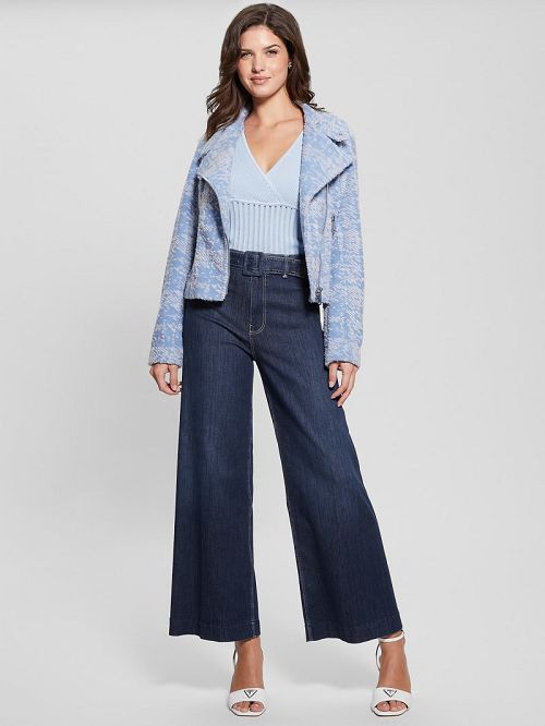 Guess Carolina Moto Jacket Blauw | GUESS-SN27873