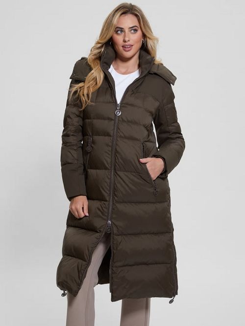 Guess Carolyn Real-Down Puffer Coat Bruin | GUESS-SN27918