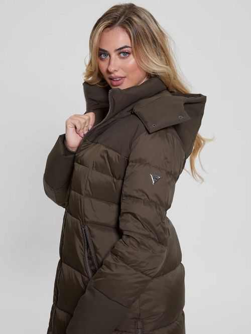 Guess Carolyn Real-Down Puffer Coat Bruin | GUESS-SN27918