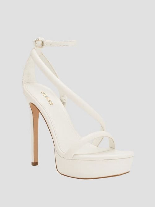 Guess Casilda Strappy Stiletto Heels Zwart Wit | GUESS-SN29789