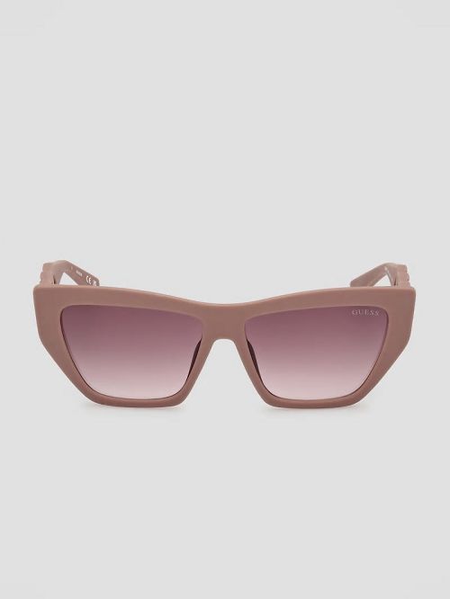 Guess Cat-Eye Chain-Link Sunglasses Beige | GUESS-SN30066