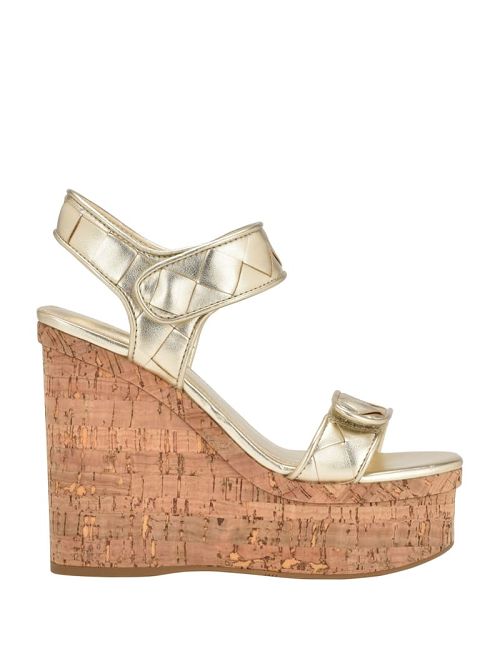 Guess Cataline Wedge Sandals Goud | GUESS-SN29631