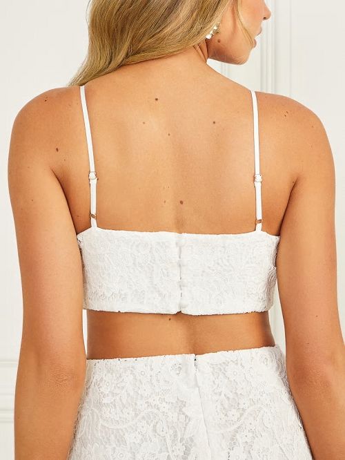 Guess Celeste Lace Dress Wit | GUESS-SN26955