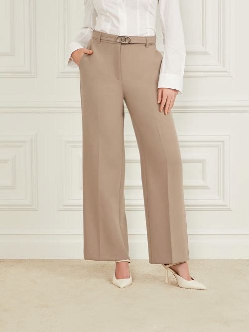 Guess Celia Straight-Leg Pant Beige | GUESS-SN28239