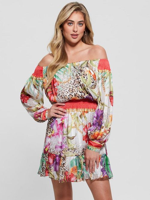 Guess Charlotte Printed Mini Dress Multi | GUESS-SN26841