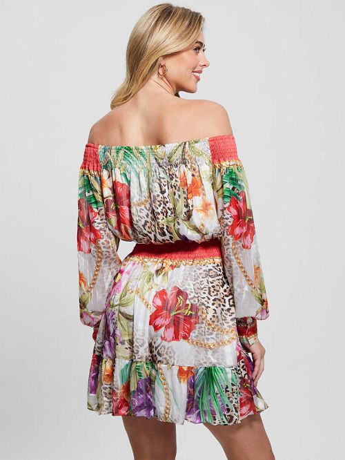 Guess Charlotte Printed Mini Dress Multi | GUESS-SN26841