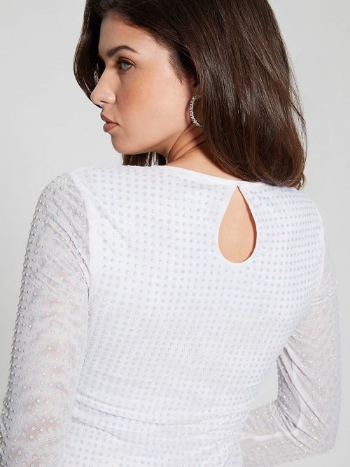 Guess Christa Rhinestone Dress Wit | GUESS-SN26921