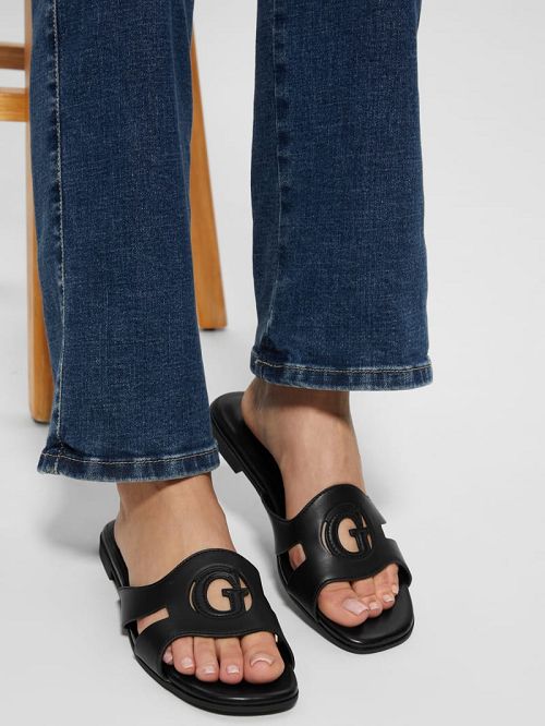 Guess Ciella Cut-Out Sandals Zwart | GUESS-SN29614