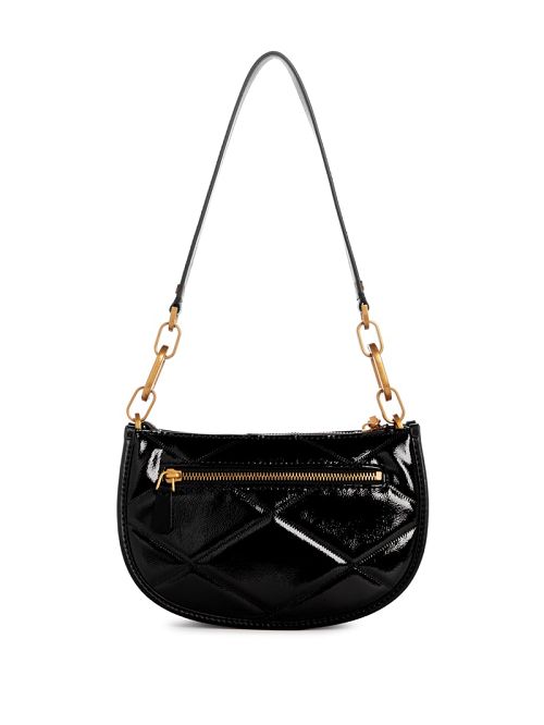 Guess Cilian Quilted Saddle Shoulder Bag Zwart | GUESS-SN29068