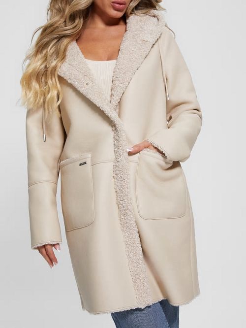 Guess Clara Hooded Parka Wit | GUESS-SN27900