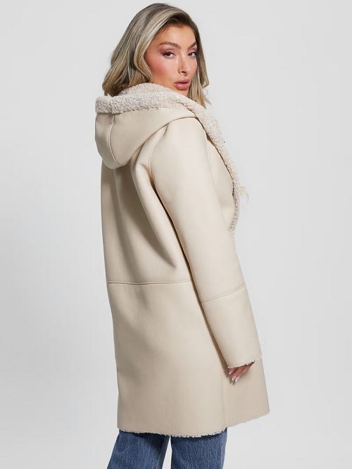 Guess Clara Hooded Parka Wit | GUESS-SN27900