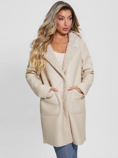 Guess Clara Hooded Parka Wit | GUESS-SN27900