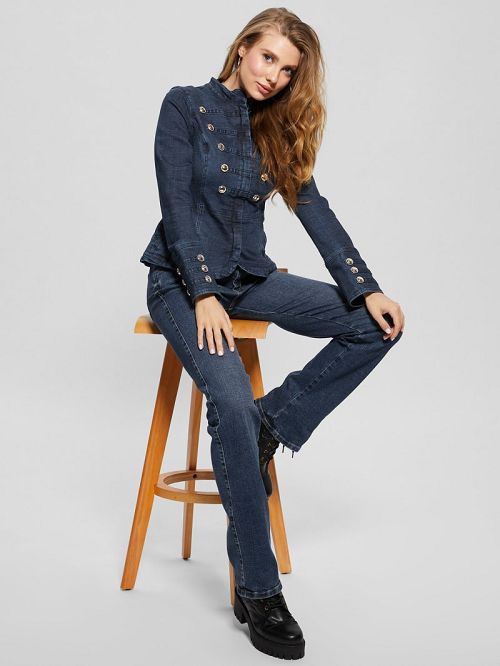 Guess Clash Marching Denim Jacket Blauw | GUESS-SN26692