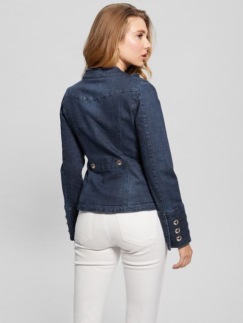 Guess Clash Marching Denim Jacket Blauw | GUESS-SN26692