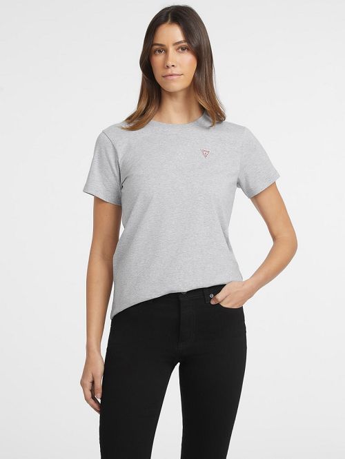 Guess Classic Mini Triangle Tee Grijs | GUESS-SN27155