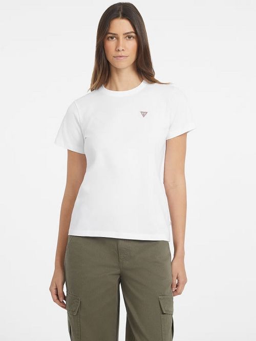 Guess Classic Mini Triangle Tee Wit | GUESS-SN27189