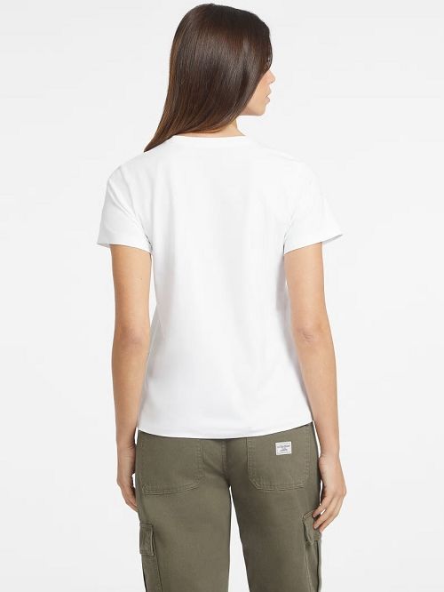 Guess Classic Mini Triangle Tee Wit | GUESS-SN27189