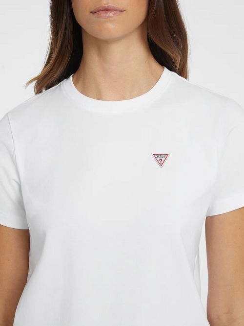 Guess Classic Mini Triangle Tee Wit | GUESS-SN27189