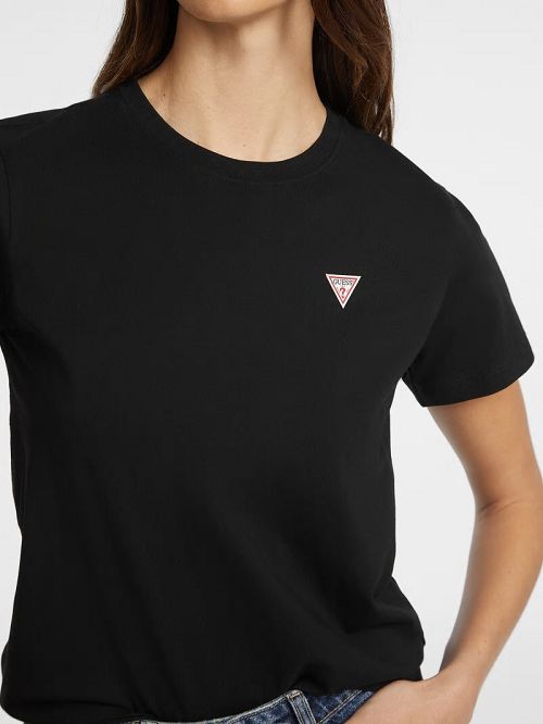 Guess Classic Mini Triangle Tee Zwart | GUESS-SN27131