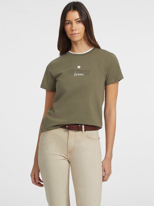 Guess Classic Star Tee Groen | GUESS-SN27151
