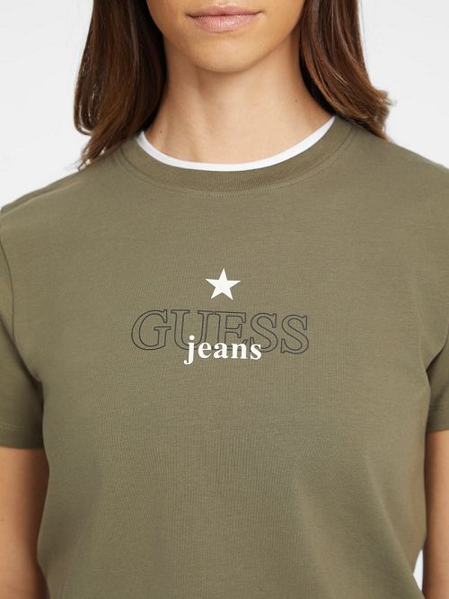 Guess Classic Star Tee Groen | GUESS-SN27151