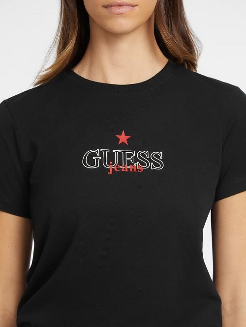 Guess Classic Star Tee Zwart | GUESS-SN27139
