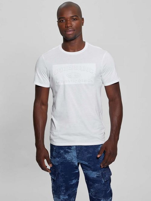 Guess Club Logo Tee Wit | GUESS-SN30566
