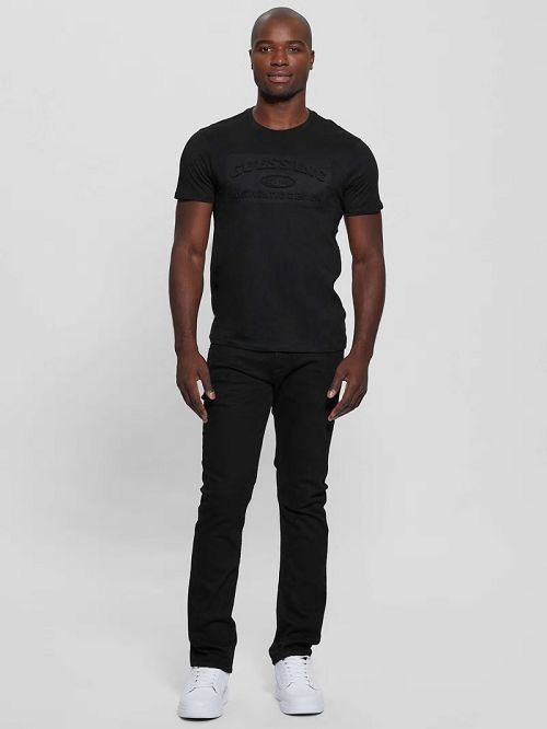 Guess Club Logo Tee Zwart | GUESS-SN30706