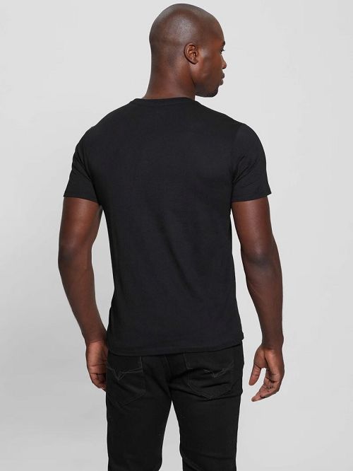 Guess Club Logo Tee Zwart | GUESS-SN30706